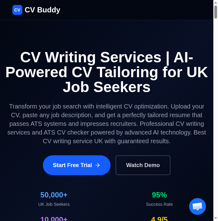 MyCVBuddy screenshot
