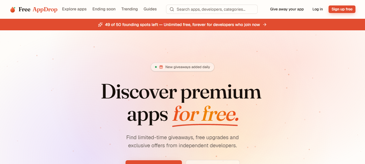 FreeAppDrop screenshot